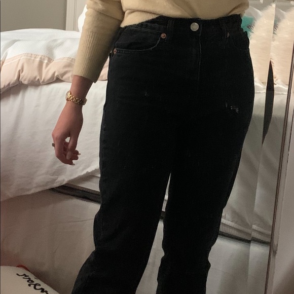 Zara Black Mom Jeans, worn once - Picture 2 of 2